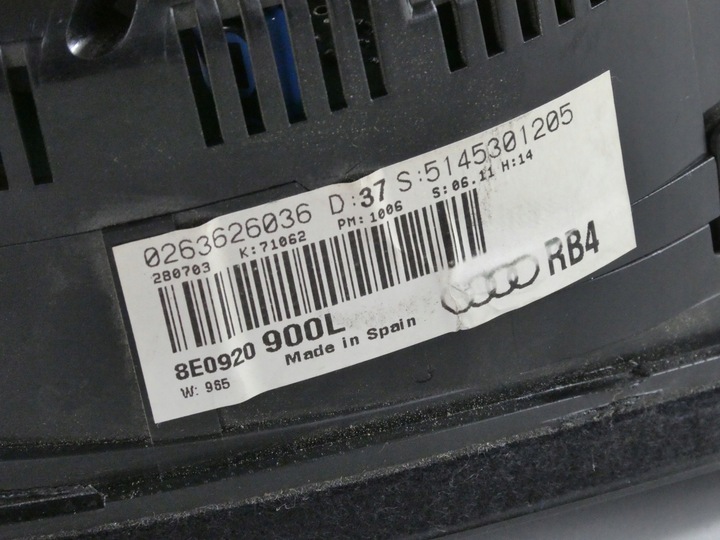 фото №6, Спідометр  прилади audi a4 b6 2.0fsi 8e0920900l