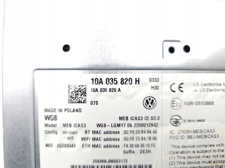 фото №6, Volkswagen id.3 2022 інші komputery / модулі / керування