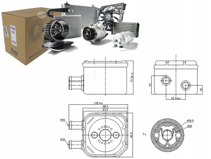 фото №1, Nis90652 радіаторів масла двигунний з елементами