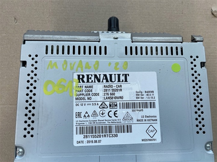 фото №6, Радіо навігація навігація екран дисплей opel movano b рестайлінг 19-21 281155201r