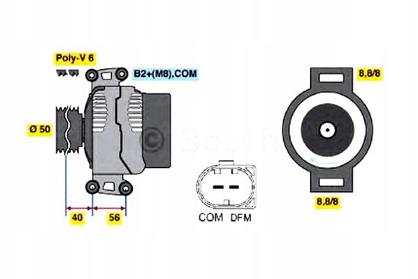 фото №2, Bosch генератор 14v 150a mercedes c cl203 c t