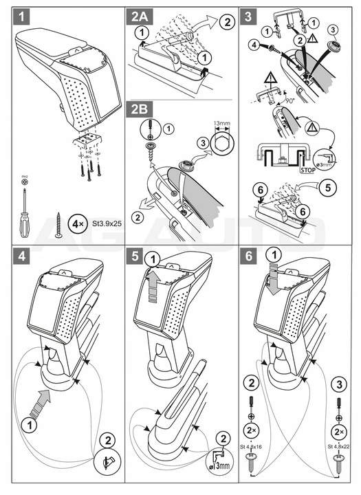 фото №7, Подлокотник з адаптер do ford fusion, 2005-2012, arm2-black