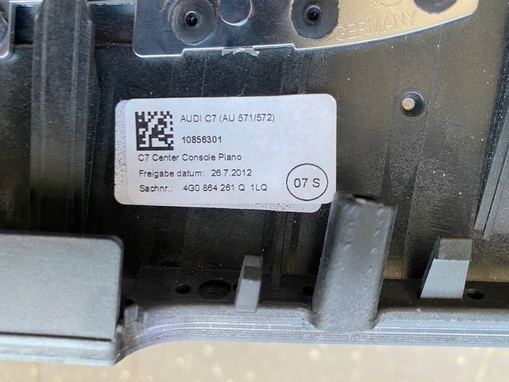 фото №8, Dekor середній тунель audi a6 c7 a7 4g чорний піаніно