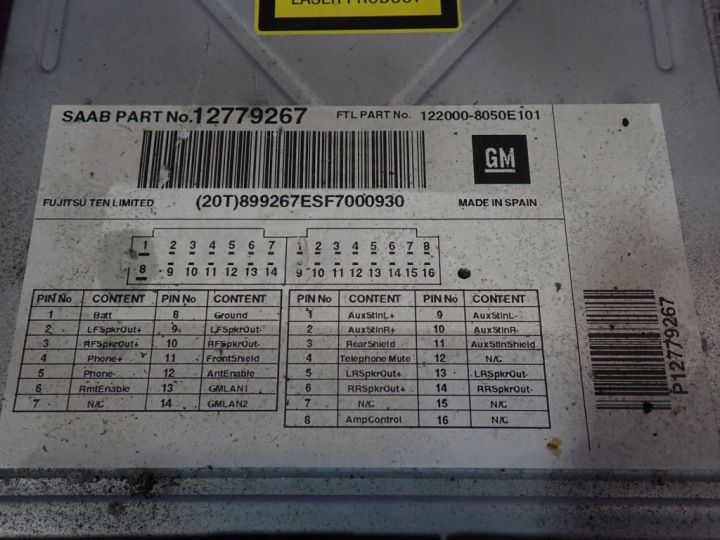 фото №9, Cadillac bls 06- 1,9tid cdti 150km магнітола cd 12779267 122000-8050e101