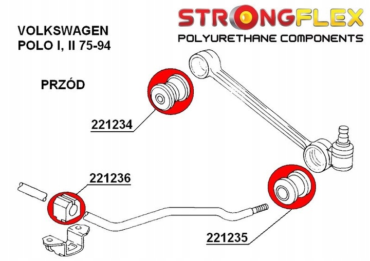 фото №2, 221236a - втулка стабілізатора передньої sport strongflex