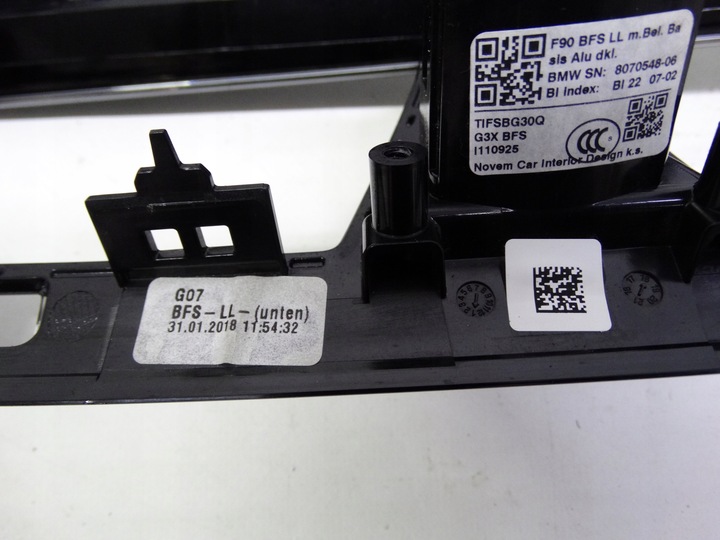 фото №15, Bmw m5 f90 18-23 dekor консолі панелі розподільчої 8070548 alu карбон