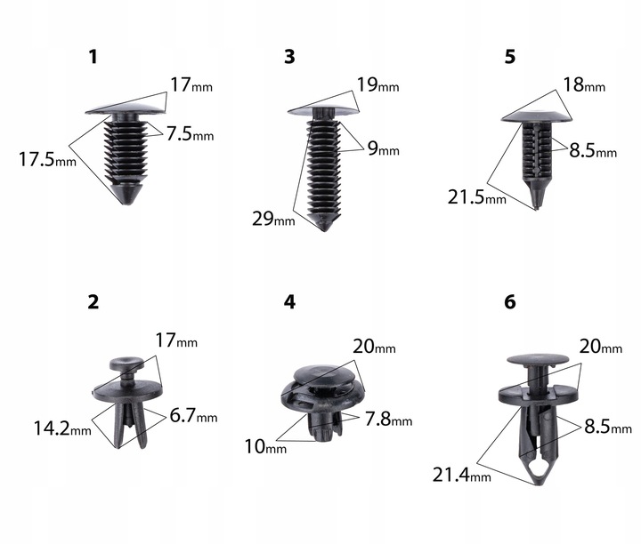 фото №12, Клипсы клипсы клипсы автомобильные do обивка автомобиль 245 el 4 ściągacze wyjmak