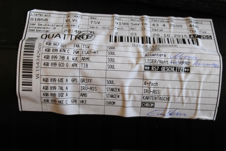 фото №10, Оббивка обшивки двері комплект audi a7 s7 rs7 4g c7 рестайлінг