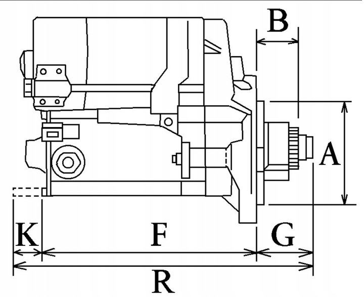 фото №10, "стартер 12v, 2,2kw підходить до: hyundai galloper i, galloper ii, h-1,