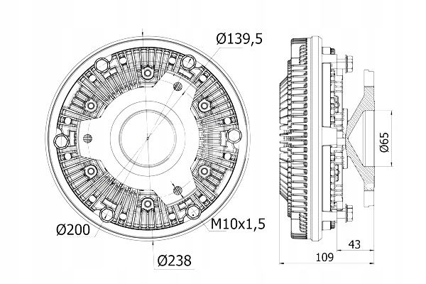 фото №2, Зчеплення вентилятора радіатор mercedes actros actros mp2 mp3 mk sk