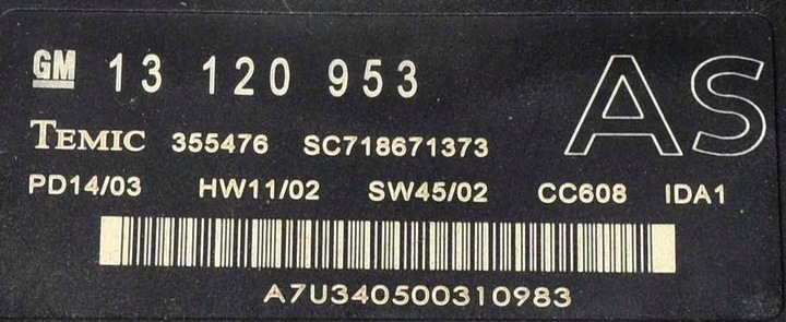 фото №3, Модуль bcm 13120953 as opel vectra c signum вилучений pin