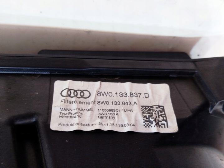фото №5, Корпус фильтра воздуха audi a4 b9 2.0 tdi 8w0133837d 8w0133835d сцепление !