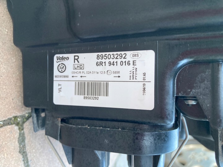 фото №6, Vw polo 6r1 лампа права передня 6r1941016e valeo