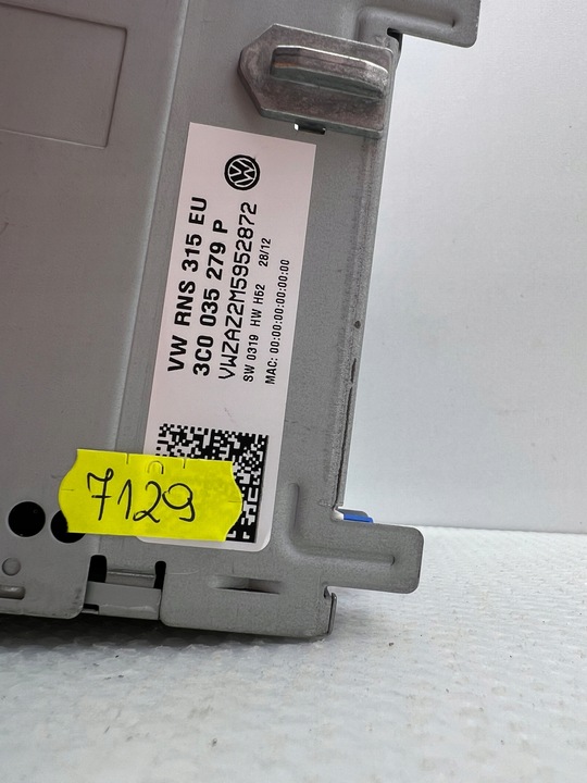 фото №8, Радіо cd навігація vw passat tiguan golf touran 3c8035279c rns 315 + код
