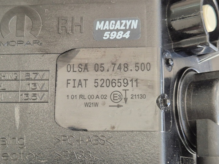 фото №8, Fiat 500x 14-19 лампа денна права drl 52065911
