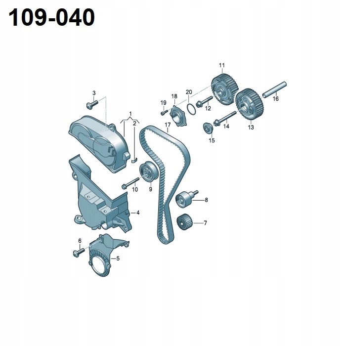 фото №10, Набор распределительный вал 1,4 tsi czda з насос i винтами volkswagen vw оригинальный номер оригинал