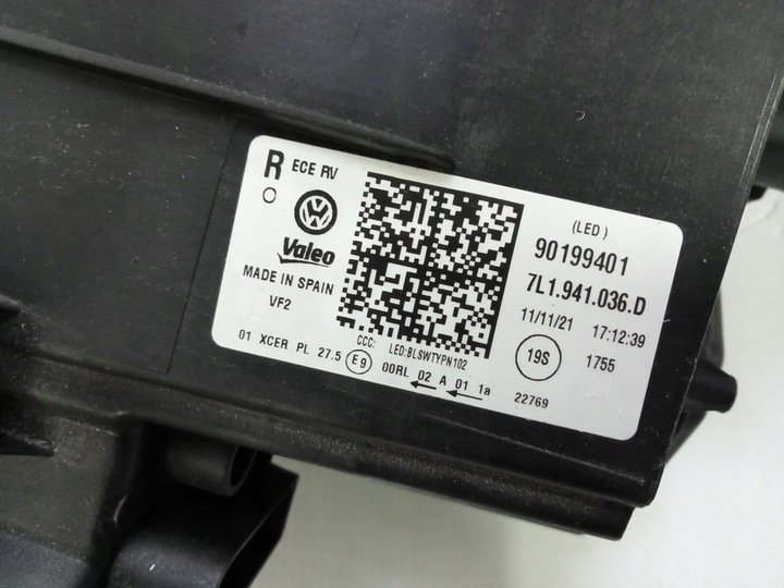 фото №11, Vw t6 рестайлінг t6.1 19-23 лампа правий перед повний led 7l1941036d