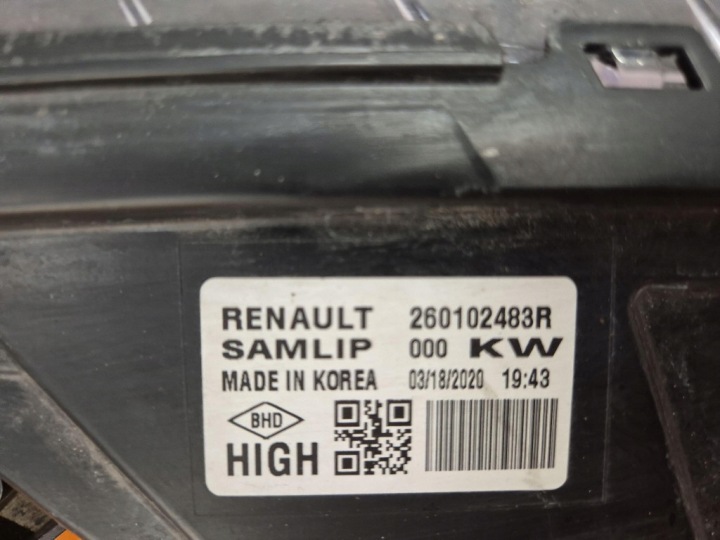фото №11, Renault arkana 19-22 фара правое фара передняя передняя 260102483r
