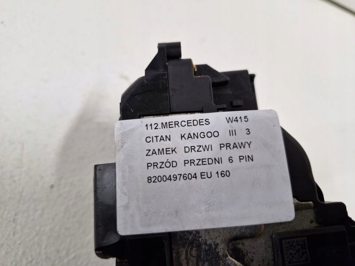 фото №6, Mercedes benz w415 citan kango iii замок дверь правая перед 6 pin eu