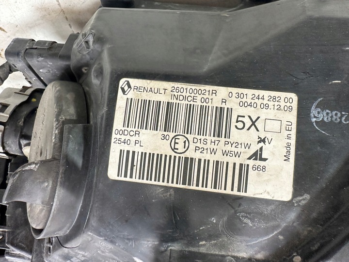 фото №10, Лампа права перед renault megane iii 3 ксенон 260100021r