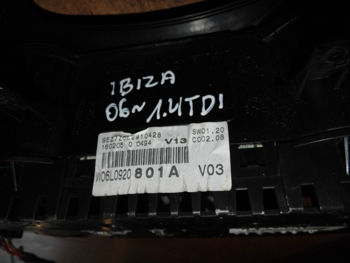 фото №6, Ibiza iii 1.4tdi 06' спидометр приборы 6l0920801a