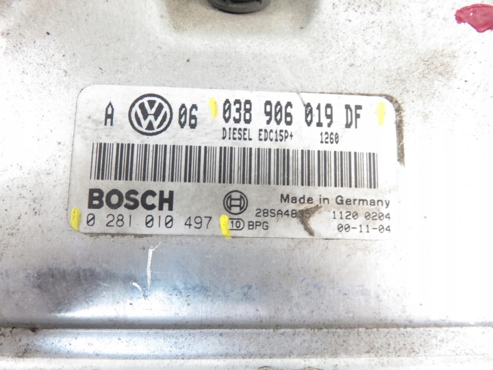 фото №6, Блок управления  vw bora 1.9 tdi 038906019df 0281010497