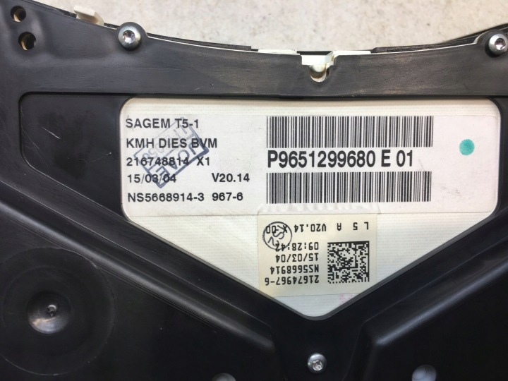фото №7, Панель приладів peugeot 307 1.6 hdi 9651299680