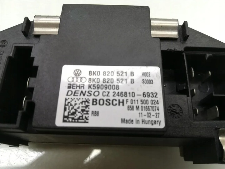 фото №11, Audi a5 реле вентилятор 2.0 tfsi бензин 132kw 180 hp 8k0820521b 2011