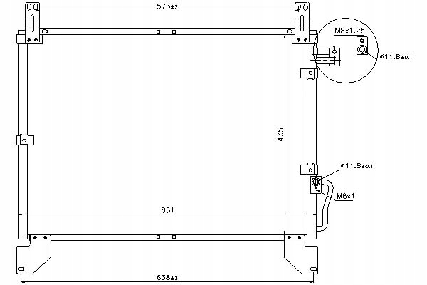 фото №2, Конденсатор кондиционера daewoo rexton ssangyong rex