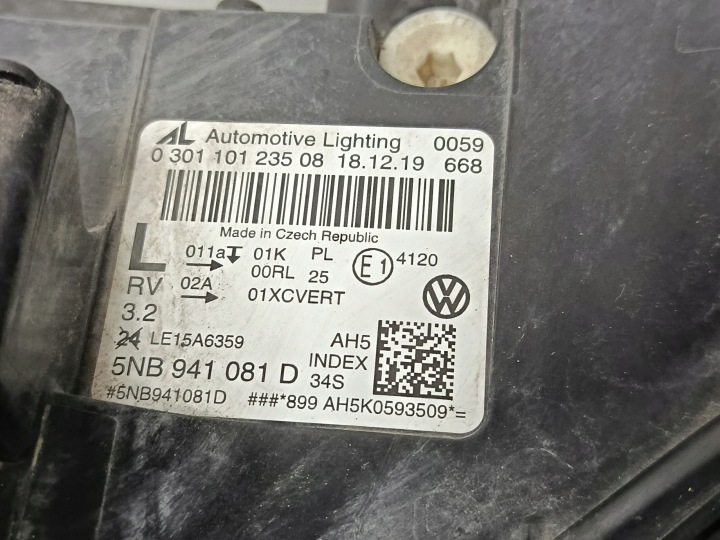 фото №12, Фара передня перед ліва vw tiguan ii 2 повний led 5nb941081d оригінал