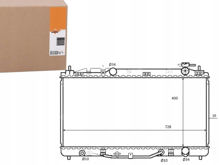 фото №1, Радіаторів двигуна nrf 164000h210 164000h220 164002