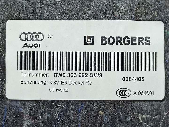 фото №8, Audi a4 s4 b9 8w 2020 права сторона обшивка / обшивки багажника 8w9863992g