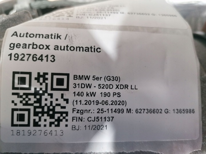 фото №10, Bmw g01 g02 g30 lci g31 b47 20dx коробка передач 9487298 ga8hp50z ga8hp50x