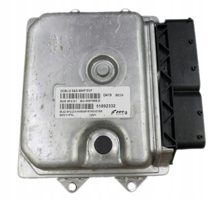 фото №1, Блок управления fiat doblo 1.3 51892332 mjd8f2.d1 + программирование