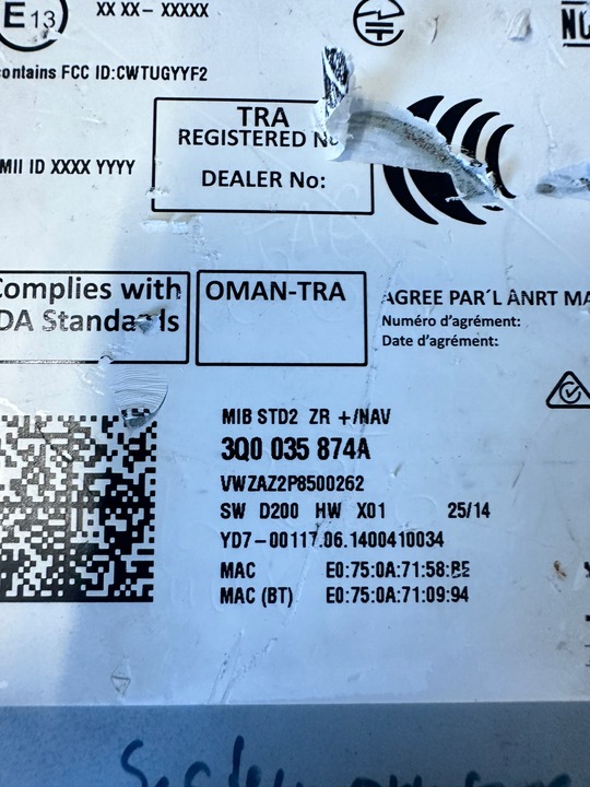 фото №3, Vw golf vii 7 радіо зчитувач карт sd 3q0035874a....