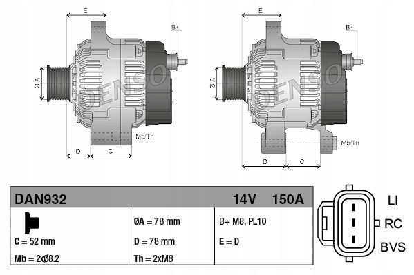 фото №4, Генератор ford focus 1.8 tdci 05- /dens