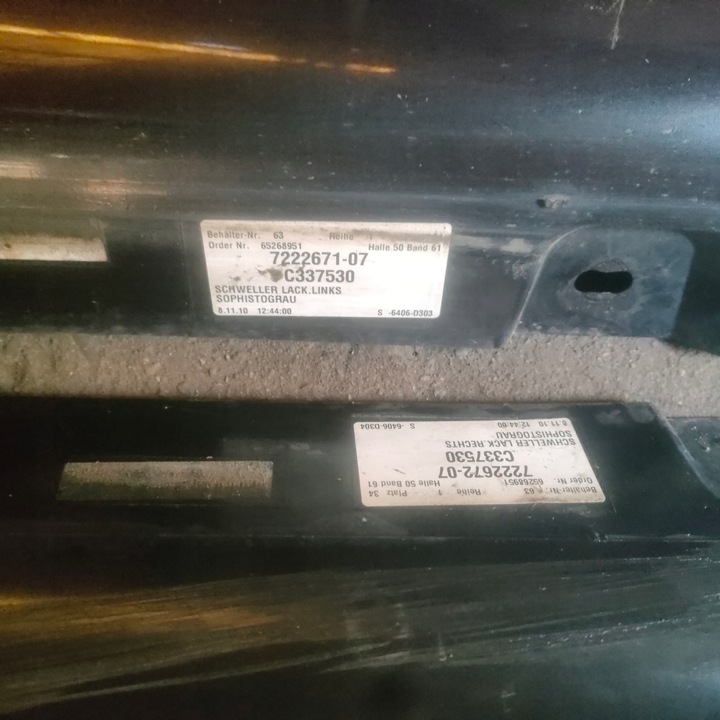 фото №8, Bmw f07 gt gran туризмо накладка пороговая планка правая lub левая серый