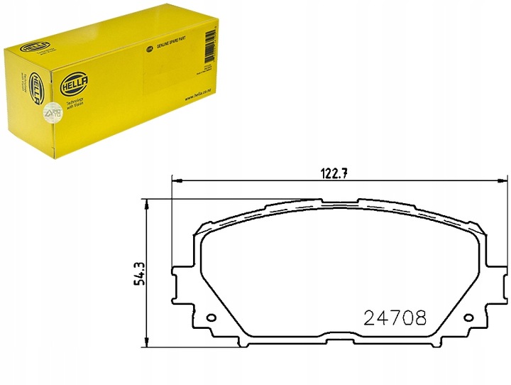 фото №1, Hella набір - комплект гальмівні колодки гальмівних hella