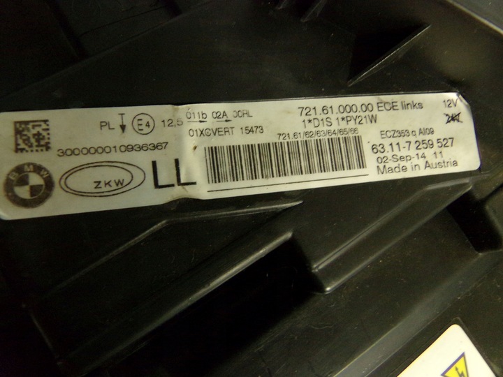 фото №16, Bmw f30 f31 лампа ксенон akl левый 7259527