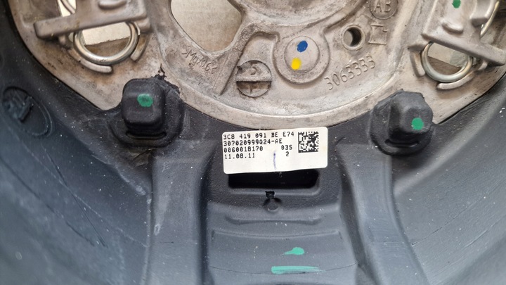 фото №6, Кермо мультифункція vw passat b6 b7 golf vi 3c8419891be шкіра