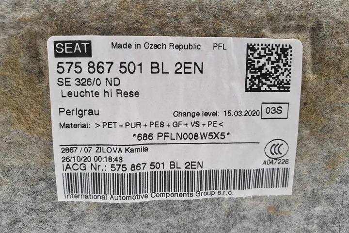 фото №10, Потолок seat ateca kh7 575867501bl 1.5l бензин 110kw 2021