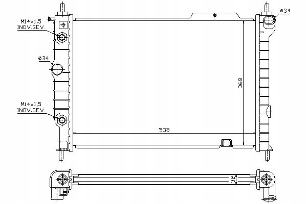 фото №2, Nis63061 радіаторів двигуна opel astra f, astra f c