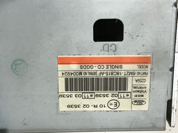 фото №5, Ford s-max mk1 galaxy радиопроигрыватель cd rds 6m2t18c815af