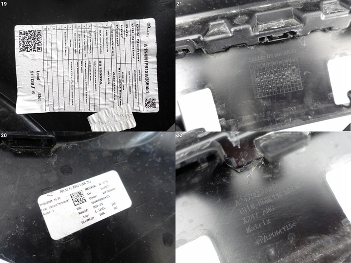 фото №14, Mercedes glb x247 amg 19-25 рестайлінг mopf бампер спойлер дифузор зад 4xpdc