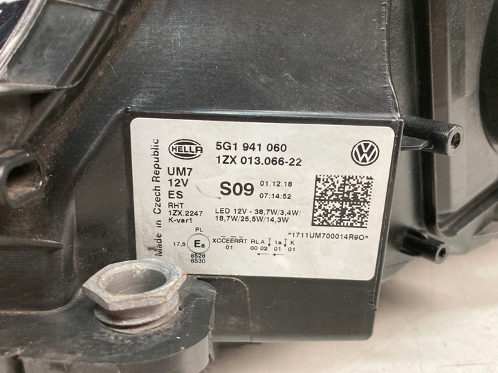 фото №8, Лампа права передня vw golf vii рестайлінг 5g1 повний led r-line