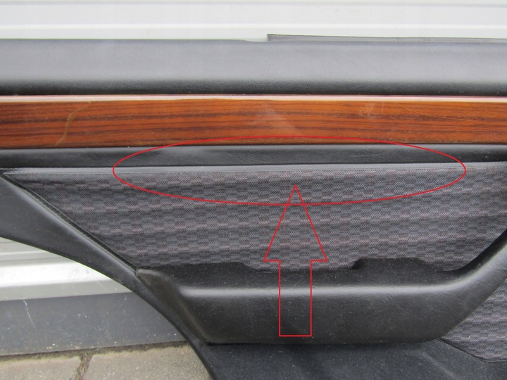 фото №7, 1 mercedes w124 89-93 обивка дверь левая задняя чёрная