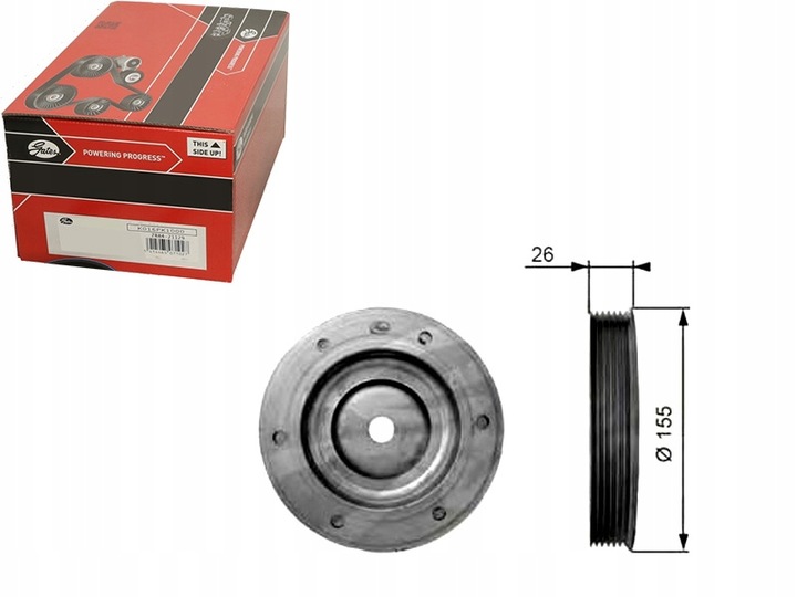 фото №1, Колесо ременное вала коленчатого volvo s40 ii v50 citroe