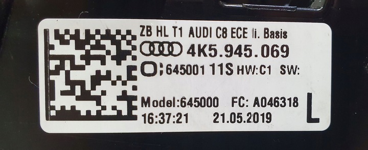 фото №13, Левая лампа задняя audi a6 s6 c8 v 5 4k5945069 led