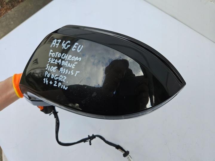 фото №6, Зеркало левая складной 14+2 pin audi a7 c7 4g фотохромный сторона ассистент ly8x