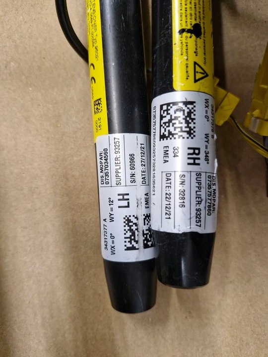 фото №14, Fiat 500x панель роздавальна оригінальний номер ремені лівий правий + 2 подушка безпеки пасажира водія